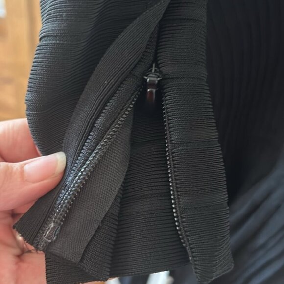 ❌❌SOLD❌❌HERVE LEGER black long sleeve bandage Pernilla dress xs - Picture 5 of 12